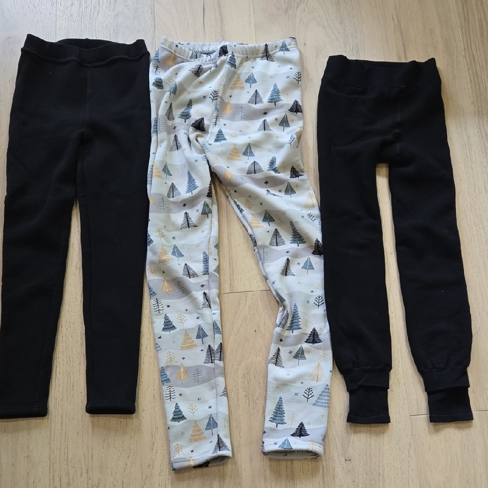 3 Pairs - Fuzzy Leggings Set